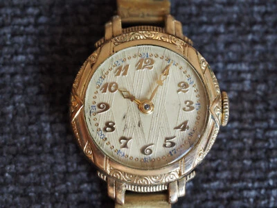 wundervolle Art Deco Damenuhr Armbanduhr Jugendstil funktioniert - Bild 1 von 4