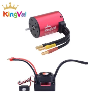 US STOCK KingVal 3650 Waterproof Brushless Motor with 45A ESC for 1/10 RC Car - Picture 1 of 10