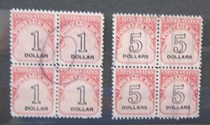 US, #J100, J101 blocks shiny gum, used - Picture 1 of 2