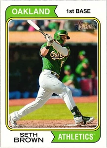 2023 Topps Heritage #279 Seth Brown Oakland Athletics Baseball Card - Picture 1 of 2