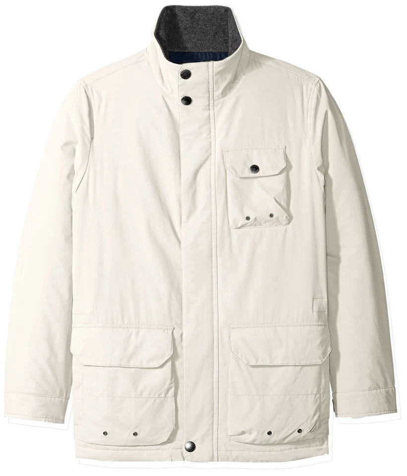 Nueva Chaqueta Parka Nautica Para Hombre Multi Bolsillo Cremallera Completa Foto 1 de 4