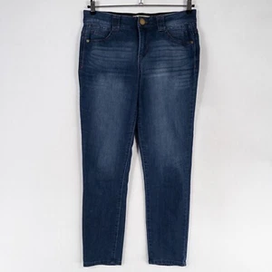 Pantalones de mezclilla Democracy para mujer 8 azules ajustados pierna tecnología ab adelgazantes tiro medio informales - Imagen 1 de 9