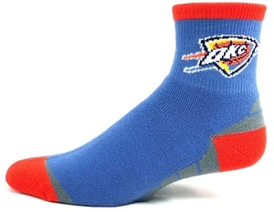 Calcetines de cuarto inferior de baloncesto Oklahoma City Thunder azul y gris bloque - Imagen 1 de 3