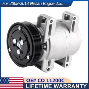 A/C AC Compressor W/ Clutch For NISSAN ROGUE 2008-2013 L4 2.5L 12V CO 11200C - Picture 1 of 13