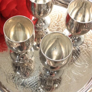 Vintage Set of 4 Leonard EPNS Silver Cordial Cups (India) - Picture 1 of 5
