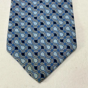 Structure Tie Mens 58 in Silk Blue Tones Diagonal Infinity Wide - Picture 1 of 9