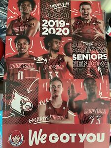 Louisville Cardinals Basketball 19/20 Signed Senior Poster - Nwora, Sutton more
