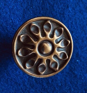 1.25” Copper Flower Arts & Crafts Mid Century Modern drawer pull cabinet knob - Picture 1 of 5