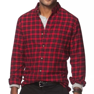 New Chaps Men's Classic-Fit 100% Cotton Plaid Flannel Button-Down Shirt Size XXL - Picture 1 of 1