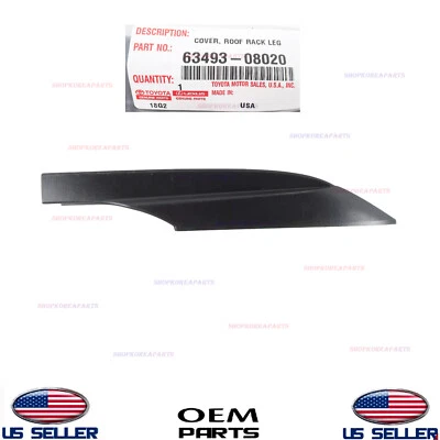 Genuine OEM REAR Passenger Side Roof Rack End Leg Cover Toyota Sienna 2011-2020 - Изображение 1 из 2