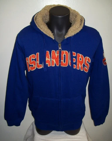 New York ISLANDERS NHL Thick Sherpa Lined Full Zip Hoody Sewn Logos S M L Cover