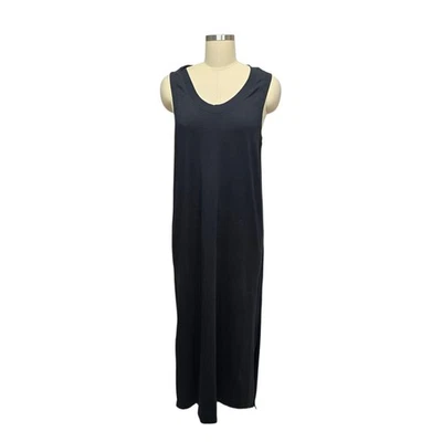 Maxi Vestido Lululemon Athletica Negro Sin Mangas Sin Mangas Aberturas Laterales Para Mujer Talla Med Foto 1 de 4