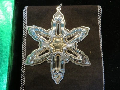 Gorham 1986 plata esterlina adorno de Navidad copo de nieve 925 decoración navideña DD Foto 1 de 3