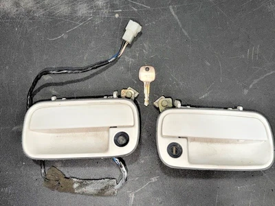 MAZDA 86-91 RX-7 FC3S Manija de puerta blanca lateral exterior + Llave izquierda y derecha JUEGO EN STOCK Foto 1 de 4