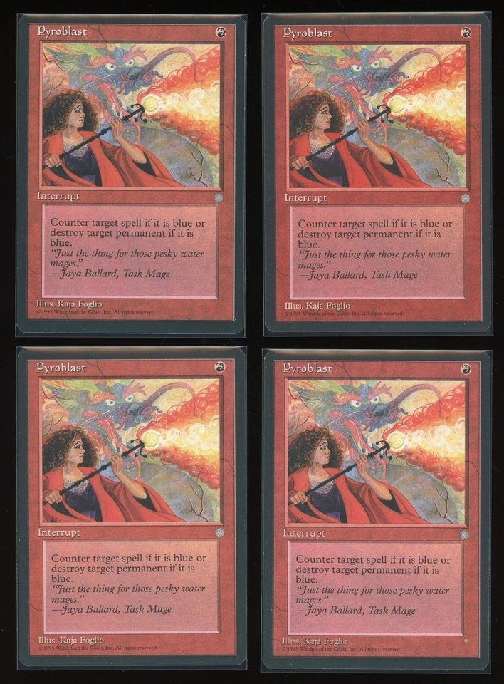 Pyroblast x4 - Ice Age - 1995 - Magic the Gathering - Image 1 of 2