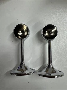 2 X Staffe Supporto Asta Terminale Portasciugamani 25mm Cromato Cp - Foto 1 di 3