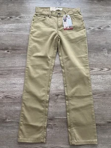 Levis 511 Slim Jeans Boys 12 Brown Stretch Twill New - Picture 1 of 18