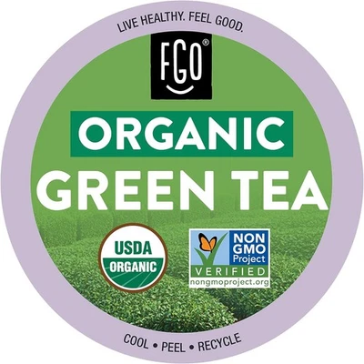 FGO Organic Green Tea K-Cup Pods for Keurig, 24 Count 24 (Pack of 1)  - Image 1 of 4