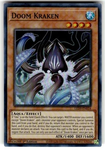 Yugioh Doom Kraken LED9-EN018 Super Rare 1st Ed NM - Picture 1 of 2