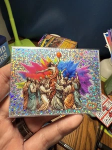 Jesus Christ Color Explosion Custom Sparkle Refractor Art Card - Picture 1 of 3