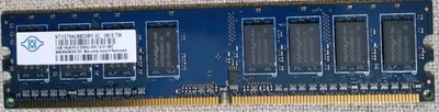 Nanya NT1GT64U88D0BY-3C 25C MEMORY RAM 1GB.1RX8. PC2-5300U-555-13-D1-667 - Image 1 of 3