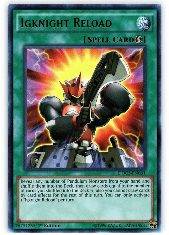 1 x Igknight Reload - DOCS-EN061 - Ultra Rare - 1st Edition Near Mint, English - Image 1 of 1