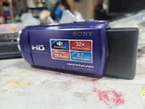 Caméscope appareil photo numérique 8,9 mégapixels Sony HandyCam HDR-CX220 - Bleu - Photo 1/9