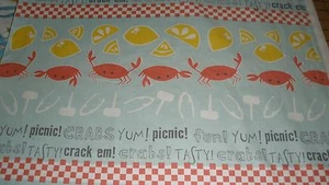 New HTF Maude Asbury by Blend High Quality Cotton-Crabtstic w/Crabs/Lemon-Per Yd - Bild 1 von 4