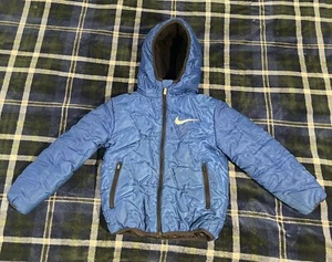 Nike Puffer Jacket Boys 6M Blue Game Royal Synthetic Fill Technology Coat - Picture 1 of 5