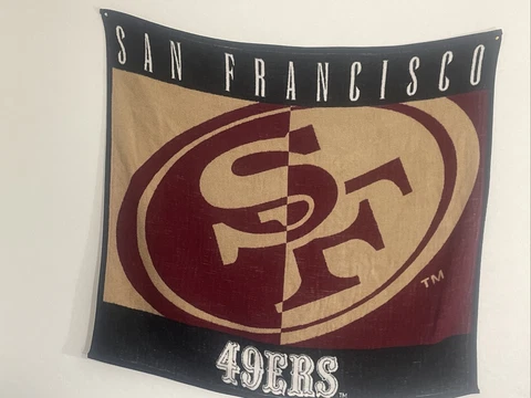 NFL Football San Francisco 49ers Blanket 47”X51” See Description Cover