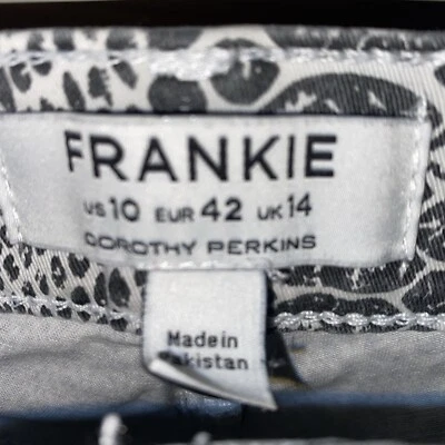 Dorothy Perkins Frankie Jeans Snake Print Size 14 Skinny Stretch - Image 1 of 4