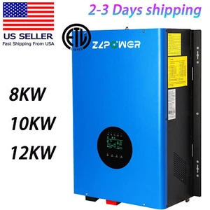 New 8KW-12KW hybrid pure sine Solar inverter Low Frequency Peak 24KW-36KW USA - Picture 1 of 12