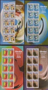 GIBRALTAR - 2003 MNH "Europa CEPT - Festivales de Danza y Arte" ¡4 hojas de recuerdo! - Imagen 1 de 5
