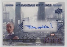 2018 Upper Deck Marvel Black Panther Wakandan Writings Florence Kasumba Auto gc7