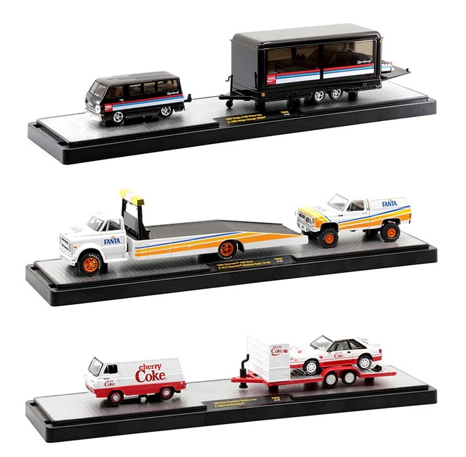 M2 Machines 1:64 Coca-Cola Auto-Haulers Release Trucks 56000-TW09-6D1 - Image 1 of 1