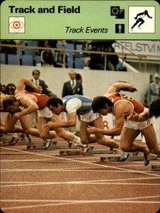 1977-79 Sportscaster Series 80 Multi-Sport Oversize Card #8002 Track Events