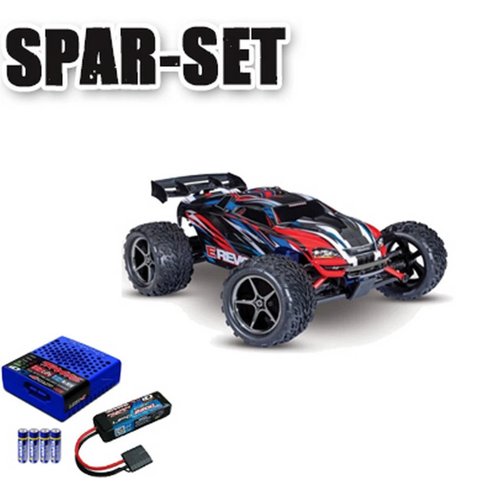 Traxxas 71054-8 E-Revo 1:16 brushed Monster-Truck RTR - Spar Set 2S Lipo Set - Bild 1 von 1