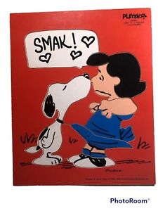 Vintage Peanuts Wooden Playskool Puzzle Snoopy Lucky SMAK! 1958