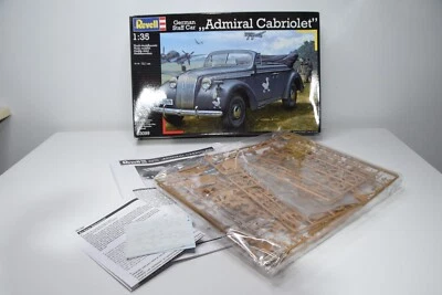 B28 1:35 REVELL 03099 3099 OPEL ADMIRAL CABRIOLET TEDESCO STAFF CAR MIB - Immagine 1 di 4