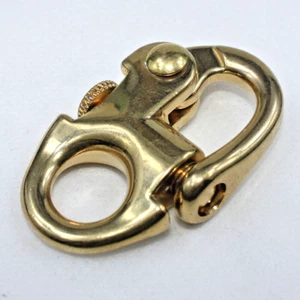 Solid Brass Snap Shackle For Dog Horse Snap Hook Clasps For Bag Keychain Crafts - Picture 1 of 7
