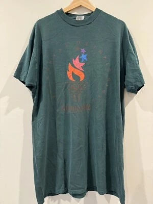 Camiseta vintage de los Juegos Olímpicos de Atlanta 1996 - verde - talla única (larga) - descolorida Foto 1 de 4