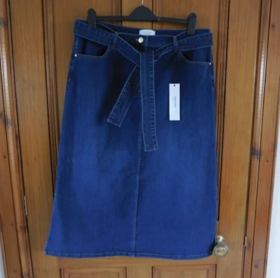 Monsoon Claremont Maxi Denim Skirt - Stretch - Denim Blue - Size 22 - Image 1 of 4