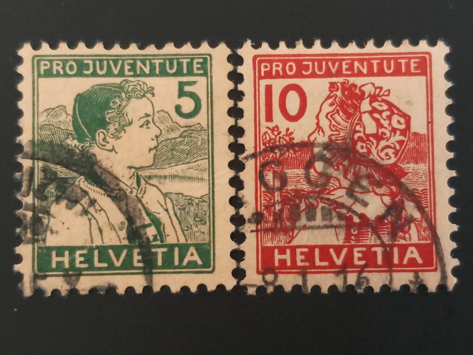 Switzerland Stamps - Semi-Postal Boy and Girl F/VF Used B2-3  - Image 1 of 1