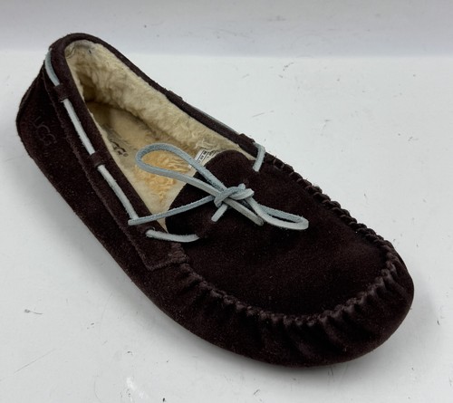 UGG Dakota ciabatte da donna taglia 8 mocassini casual scamosciati marrone pelle di pecora
