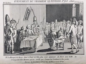 Marquis de Favras 1790 Hôtel de Ville de Paris Rare Gravure Révolution Française - Photo 1 sur 3