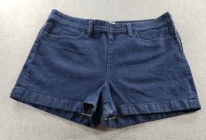 J Crew Women's Jean Shorts Blue Size 32 Side Zip Stretch High Rise 34x3.5 Denim - Picture 1 of 8