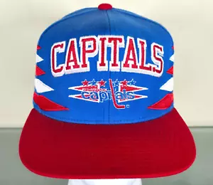 NHL WASHINGTON CAPITAL Mitchel & Ness Vintage Gorra de Hockey Sombrero Rojo Blanco Azul OSFM - Imagen 1 de 9