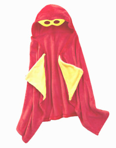 Super Hero Hooded Throw Snuggle Blanket Red Masked Movie Night NWT Plush NEW