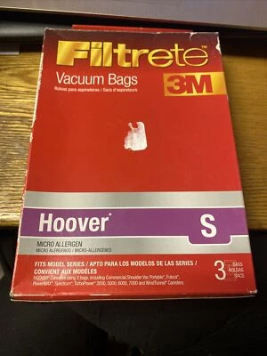 Filtrete 3M Vacuum Bags Hoover S Micro Allergen 3 Bags 64705A - Image 1 of 2