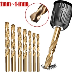 HSS Cobalt Twist Drill Bits 1mm ~ 14mm For Drilling Stainless Steel/Hard Steels - Picture 1 of 7